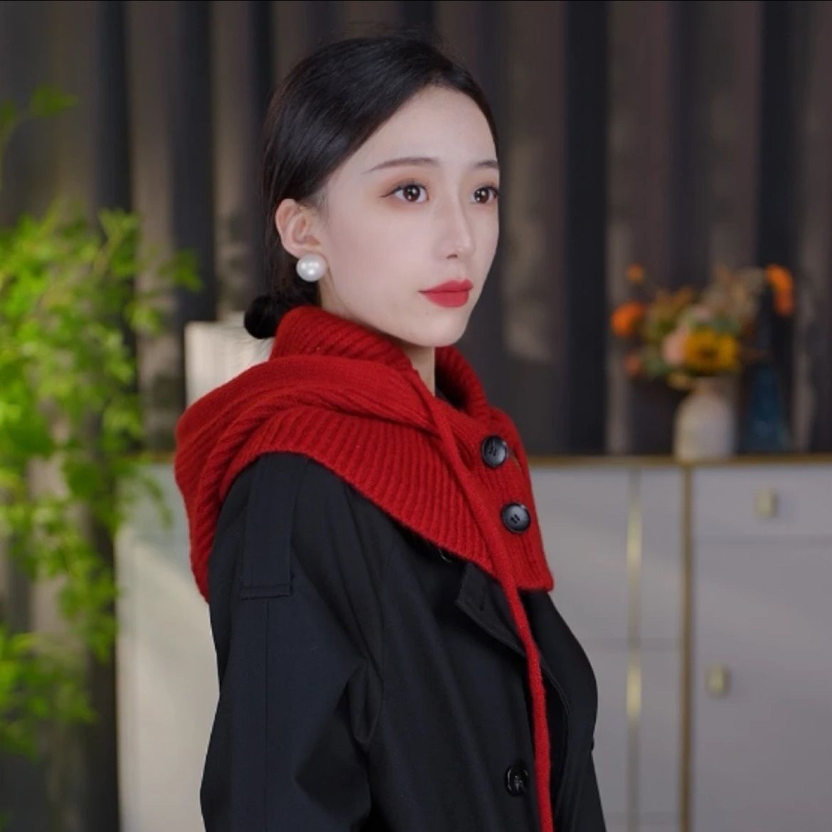 SKU01_颜色_纽扣帽-枣红