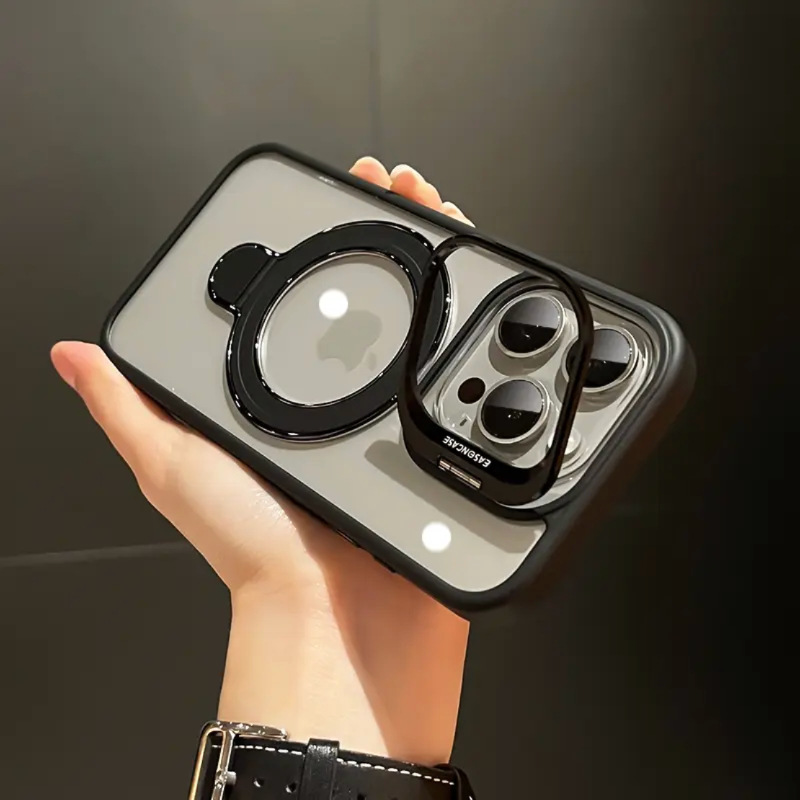 SKU图_【深邃黑】翻盖镜头支架+磁吸支架壳